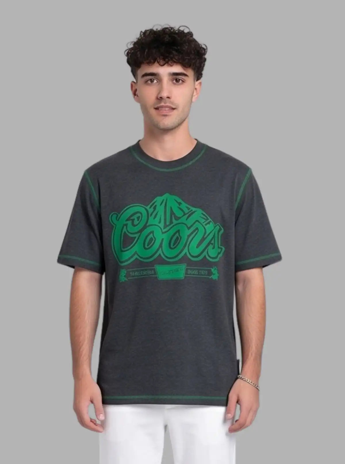Men’s Green Coors Printed T-Shirt – Casual Cotton Tee by Boer and Fitch