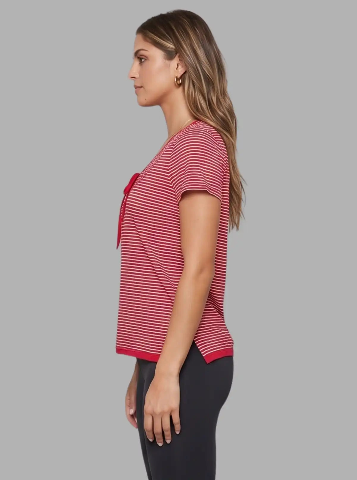 Women’s Red Striped Crushed Top – Trendy & Comfortable | Boer & Fitch