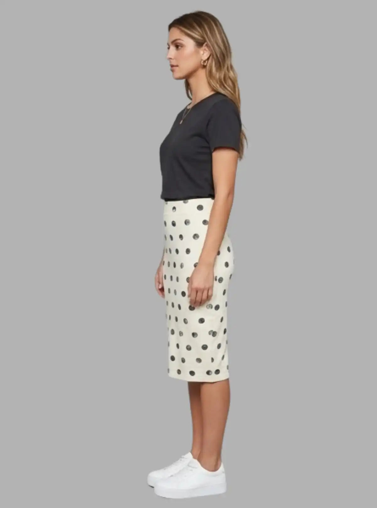 Women’s Black Dotted Skirt – Elegant & Stylish | Boer & Fitch