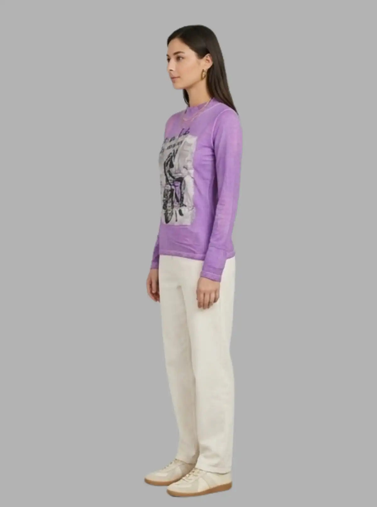 Women’s Pink Biker Printed Top – Trendy & Comfortable | Boer & Fitch