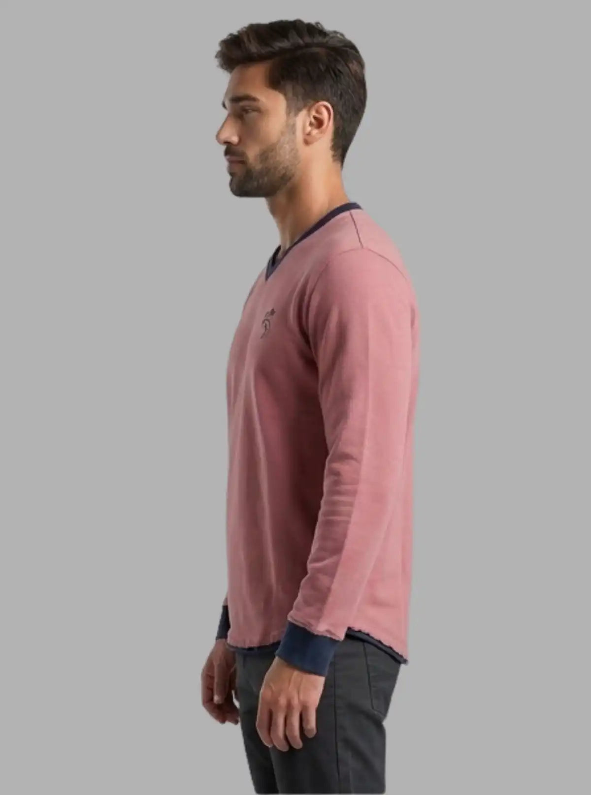 Pink V-Neck Sweatshirt for Women – Casual Comfort by Boer and Fitch