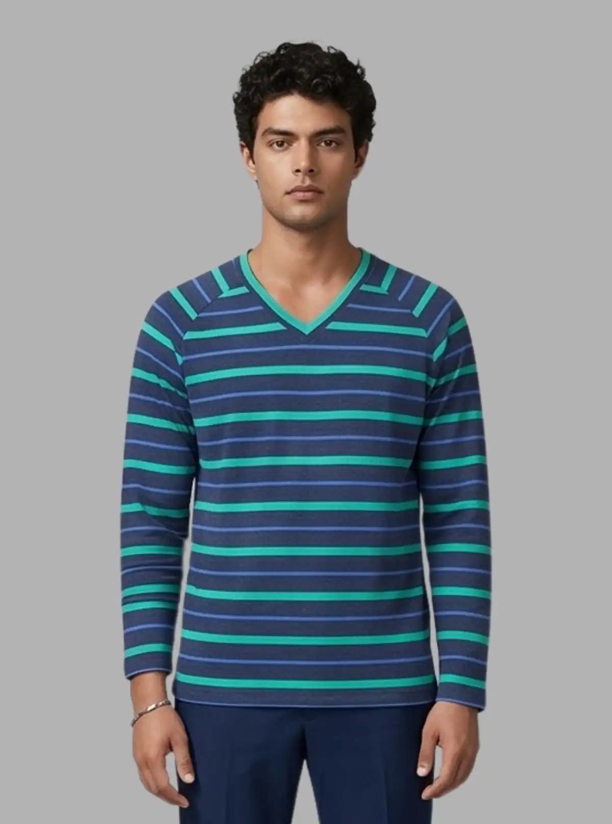 Green Striped Raglan Contrast Sweatshirt for Men – Boer and Fitch