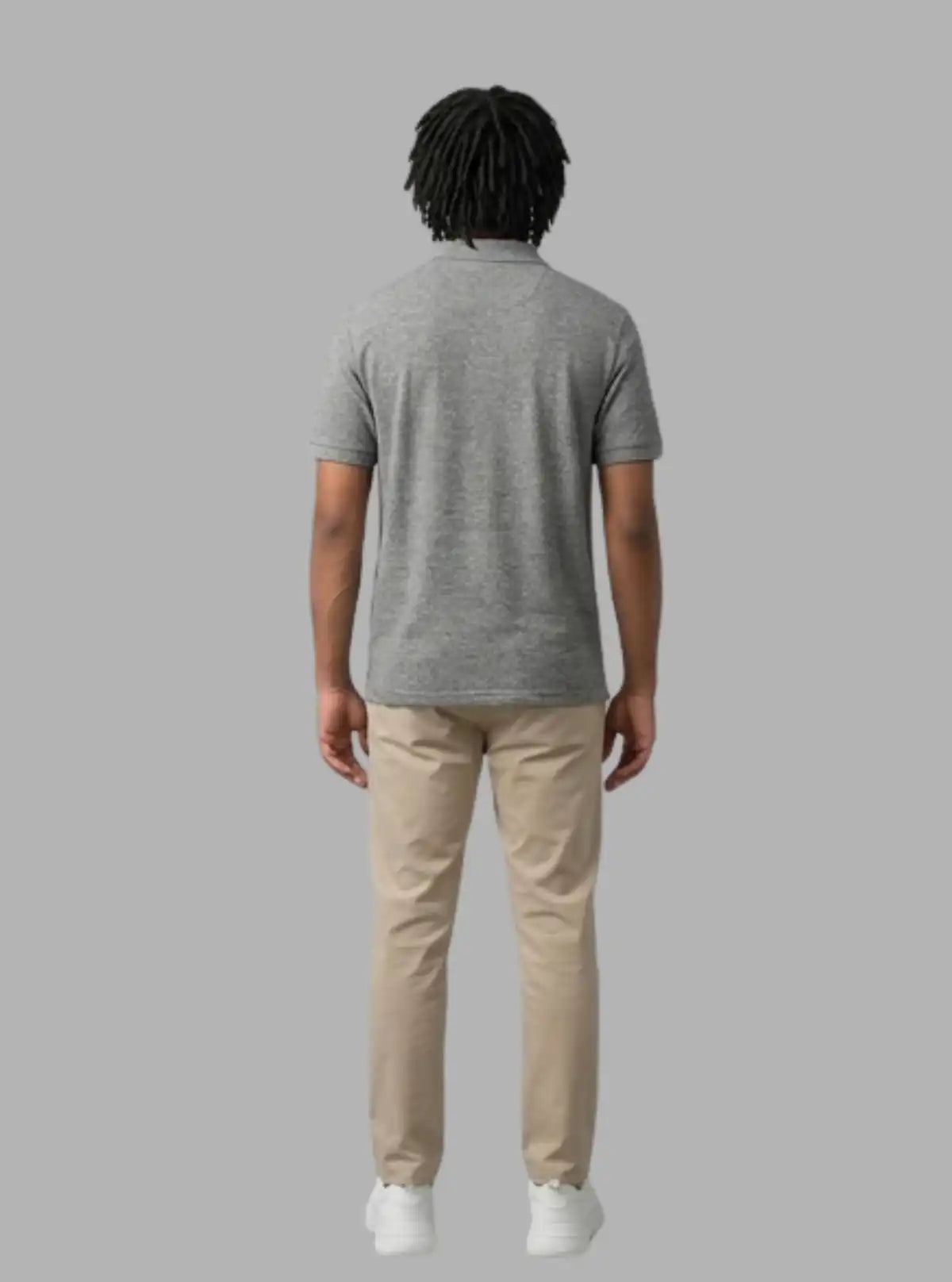 Boer and Fitch Essential Grey Melange Polo Shirt for Men | 100% Cotton Pique