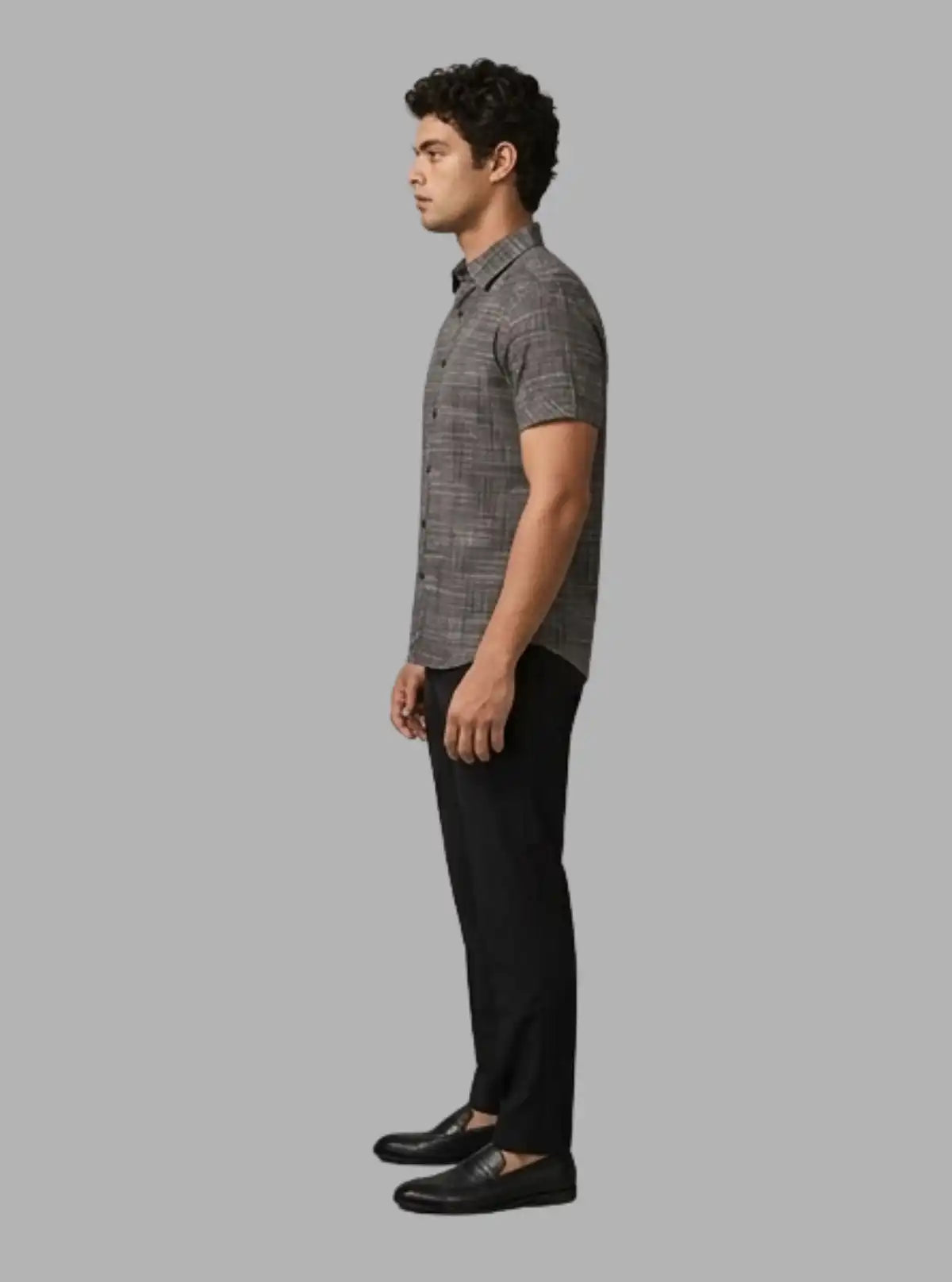 Blended Black Half Sleeve Shirt for Men – Casual Cotton Shirt by Boer and Fitch
