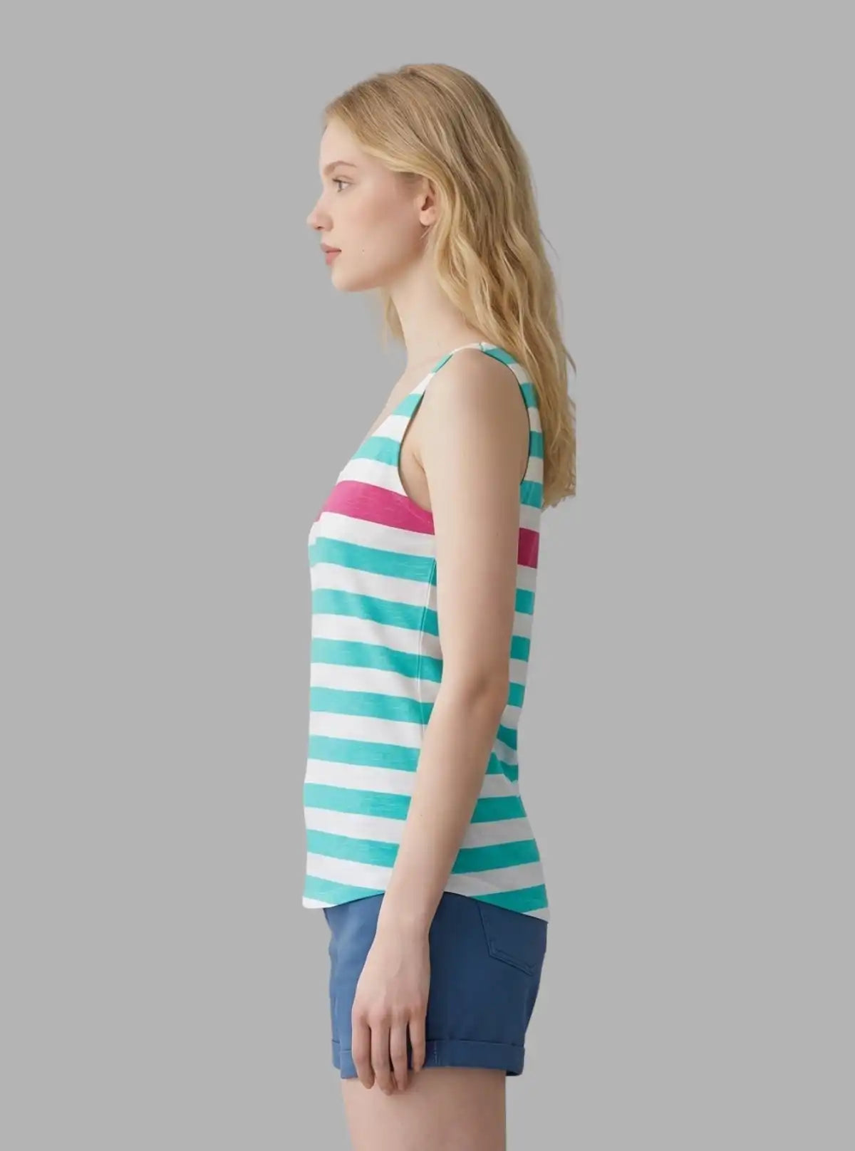 Women’s Classic Striped Tank Top – Casual Cotton Wear by Boer and Fitch