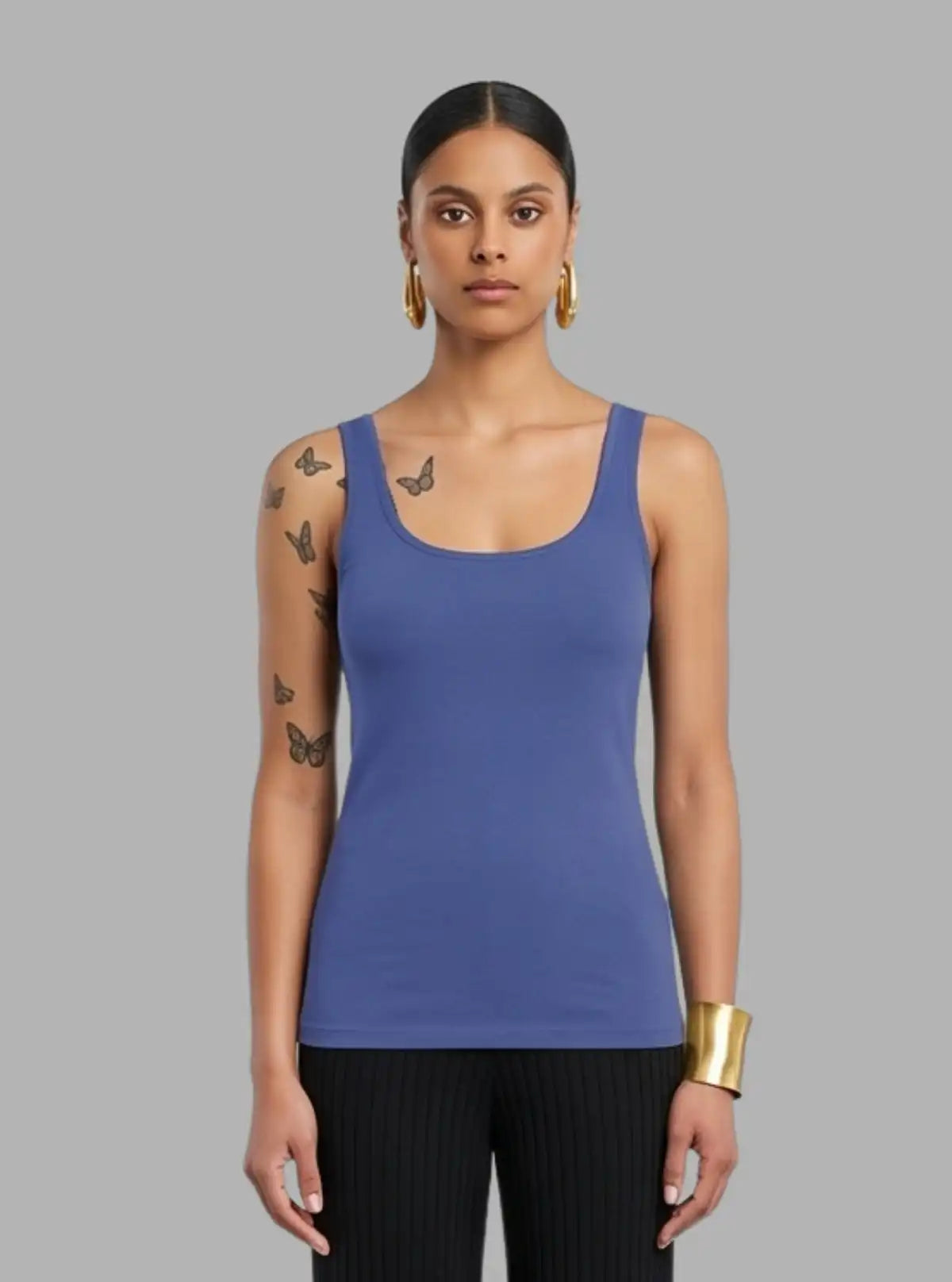 Women’s Blue Sleeveless Stretch Top – Comfortable & Stylish | Boer & Fitch
