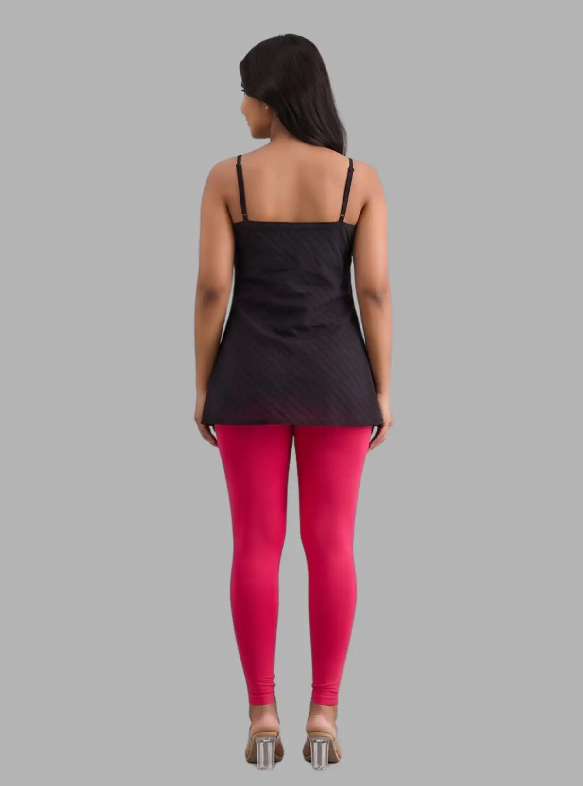 Women's Fuchsia Ankle Legging – Soft Stretch Cotton Fit by Boer & Fitch