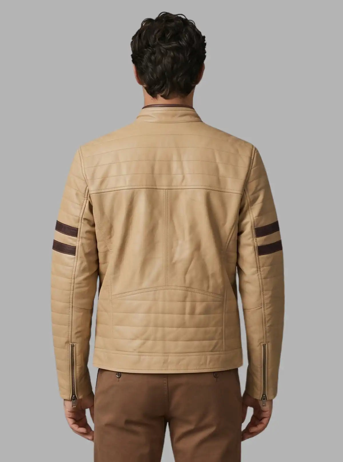 Light Brown Leather Jacket for Men – Classic Casual by Boer and Fitch