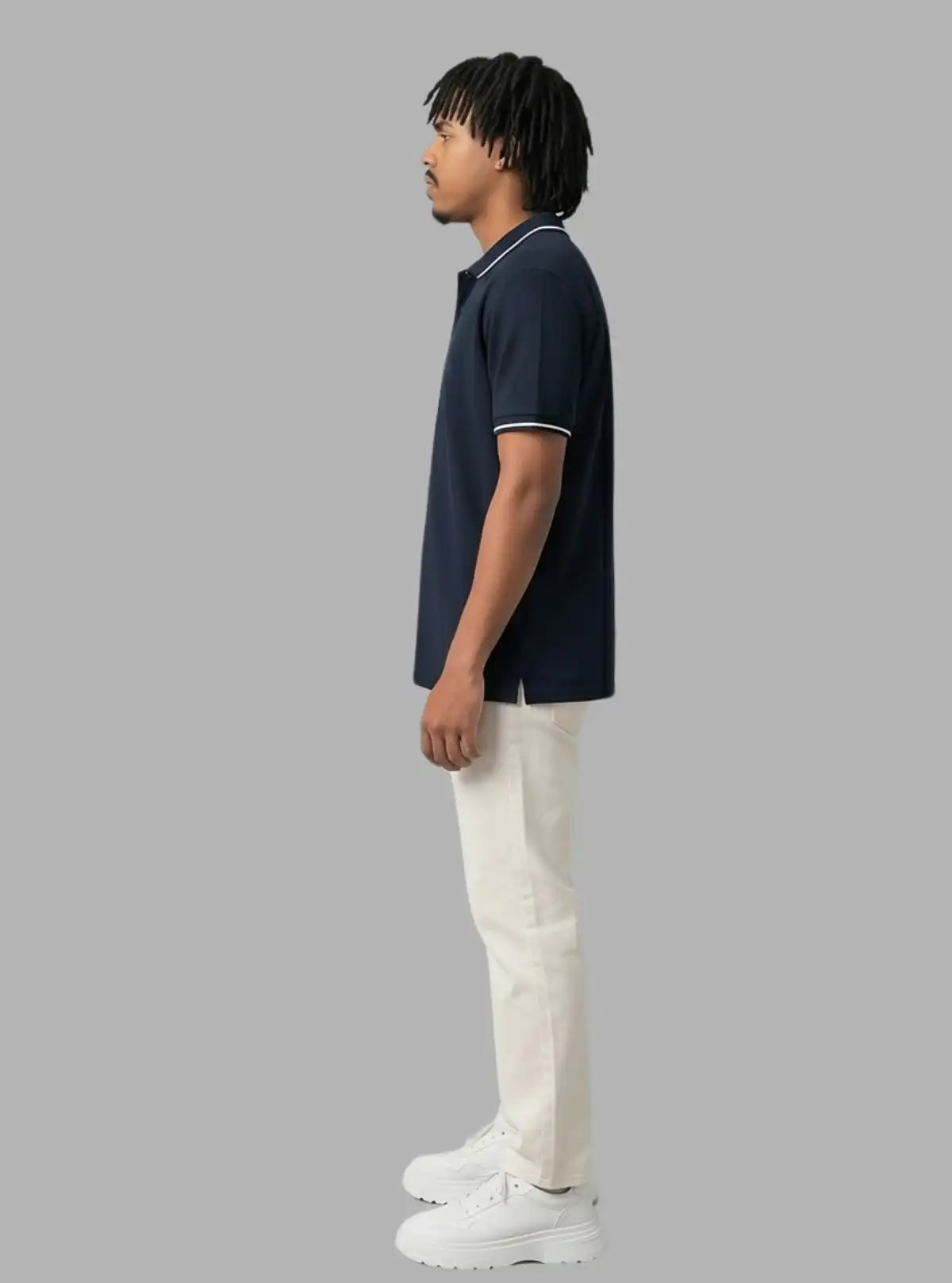 Boer and Fitch Essential Navy Polo with Tipping | 100% Cotton Pique Polo Shirt