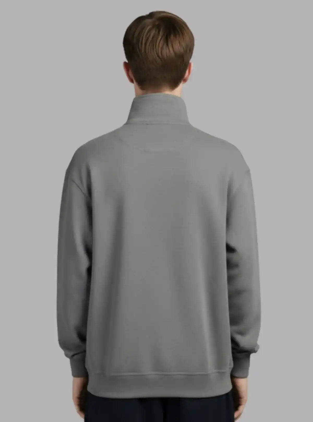 Men’s Charcoal Zipper Collar Cardigan – Smart, Sleek & Season-Ready