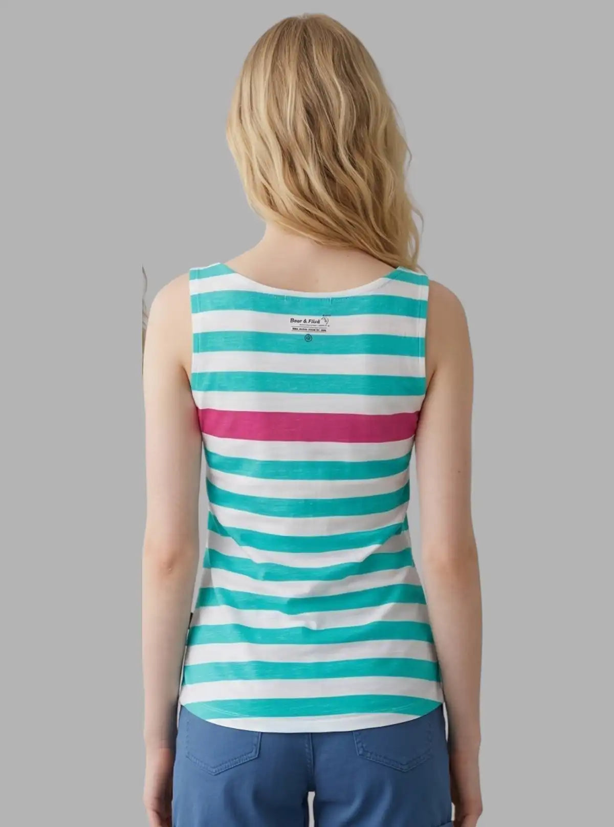 Women’s Classic Striped Tank Top – Casual Cotton Wear by Boer and Fitch