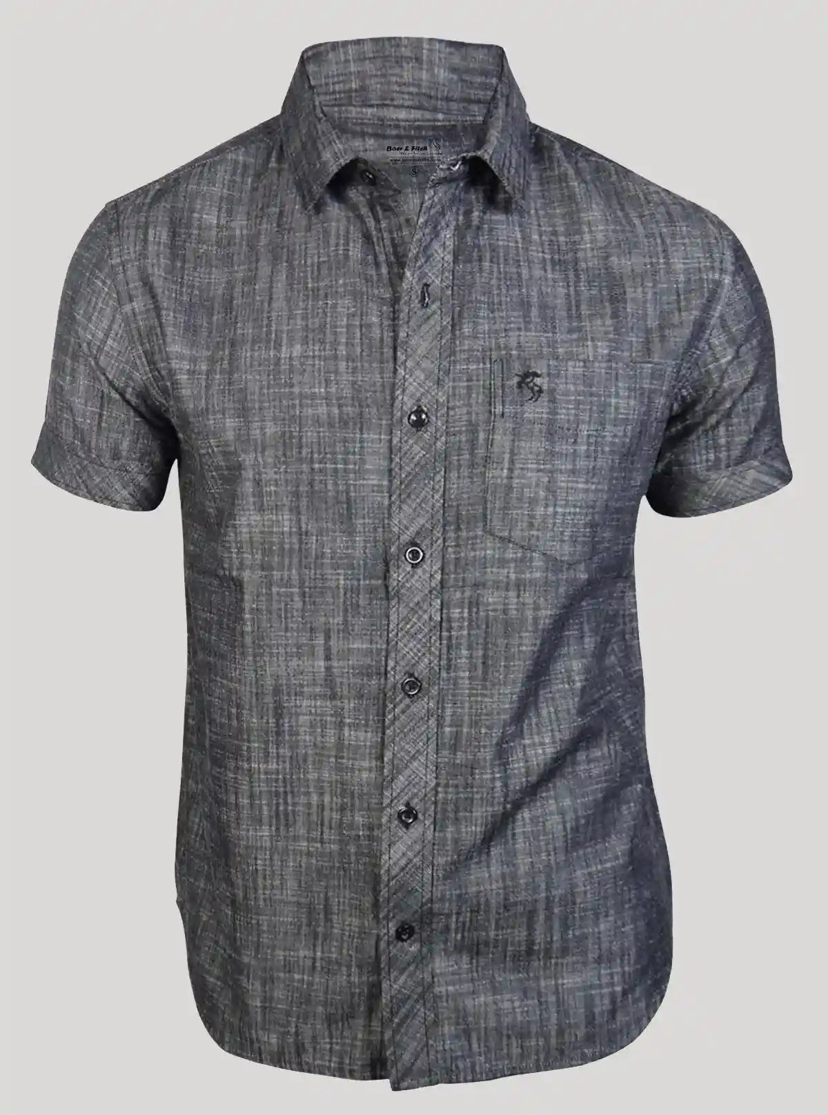 Abstract Grey Slim Fit Half Sleeve Shirt for Men – Casual Style by Boer and Fitch | Buy Online at  Boer and Fitch