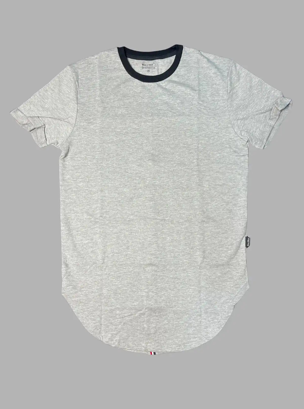 Men’s Melange Long Line Apple Cut T-Shirt – Trendy & Comfortable | Boer & Fitch