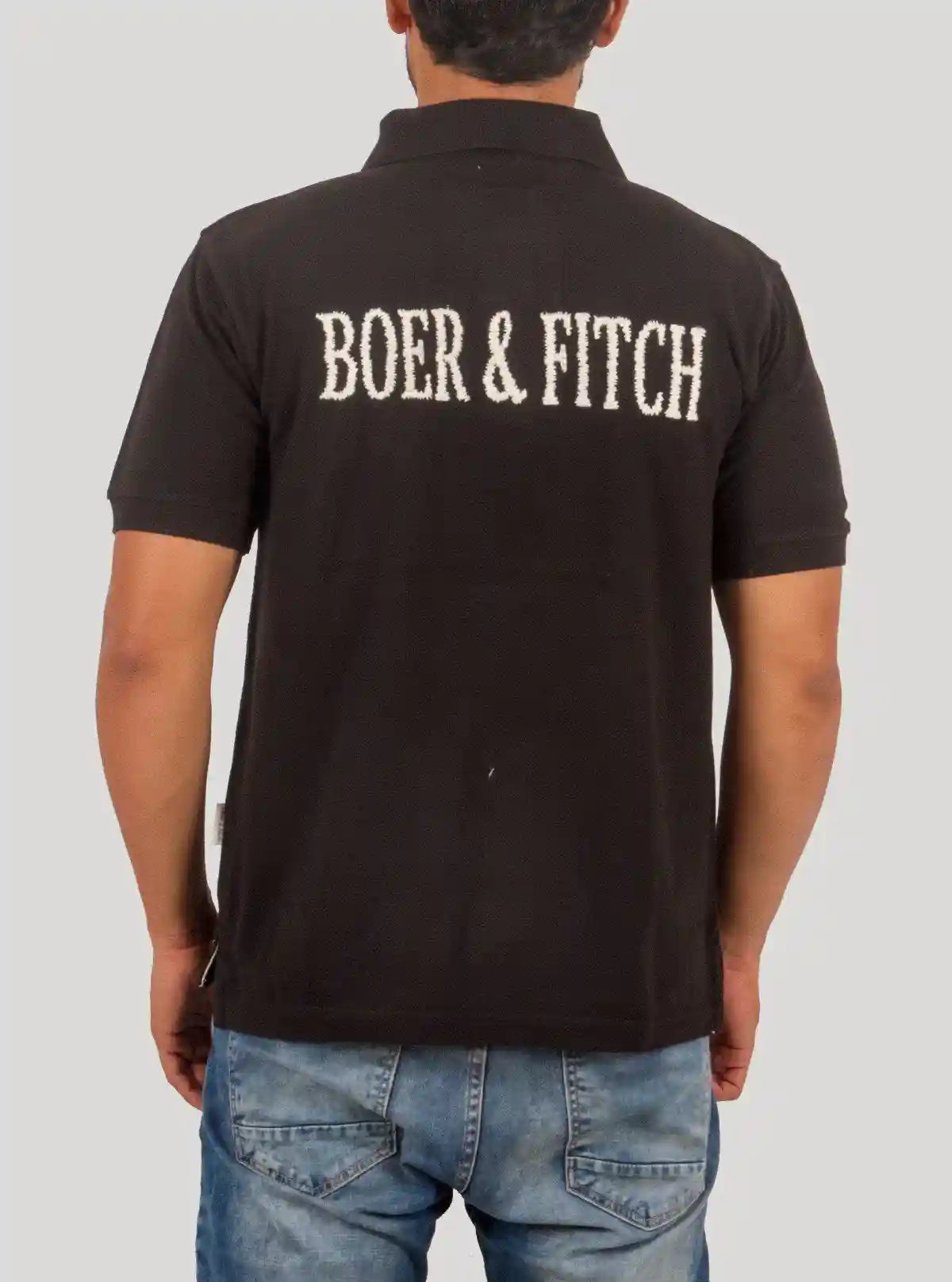 Black Embroidery Polo T-Shirt for Men – Stylish Cotton Polo by Boer and Fitch | Buy Online at gep32c-qs.myshopify.com