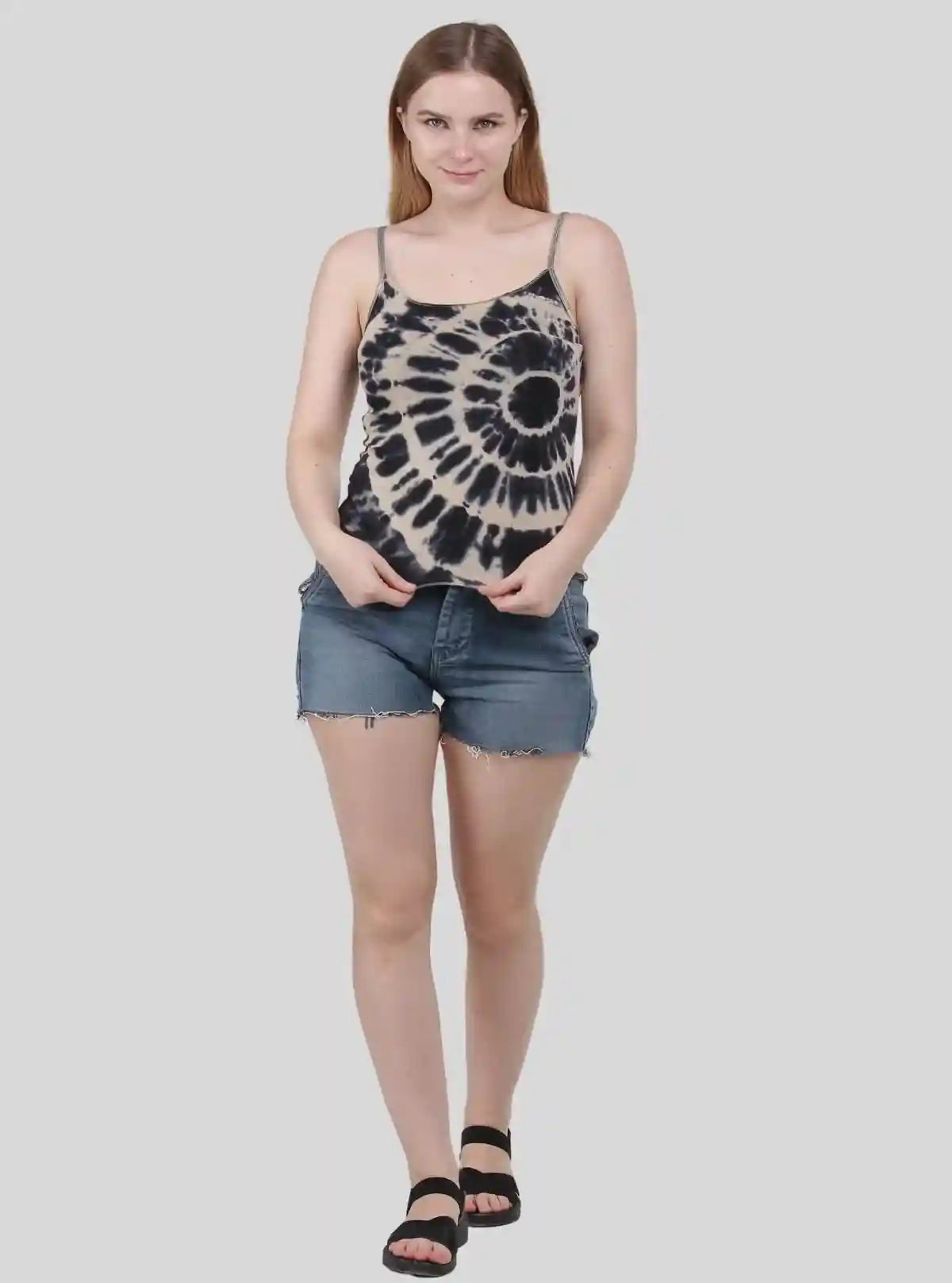 Black Tie and Dye Spaghetti Top for Women from Boer and Fitch | Buy Online at gep32c-qs.myshopify.com
