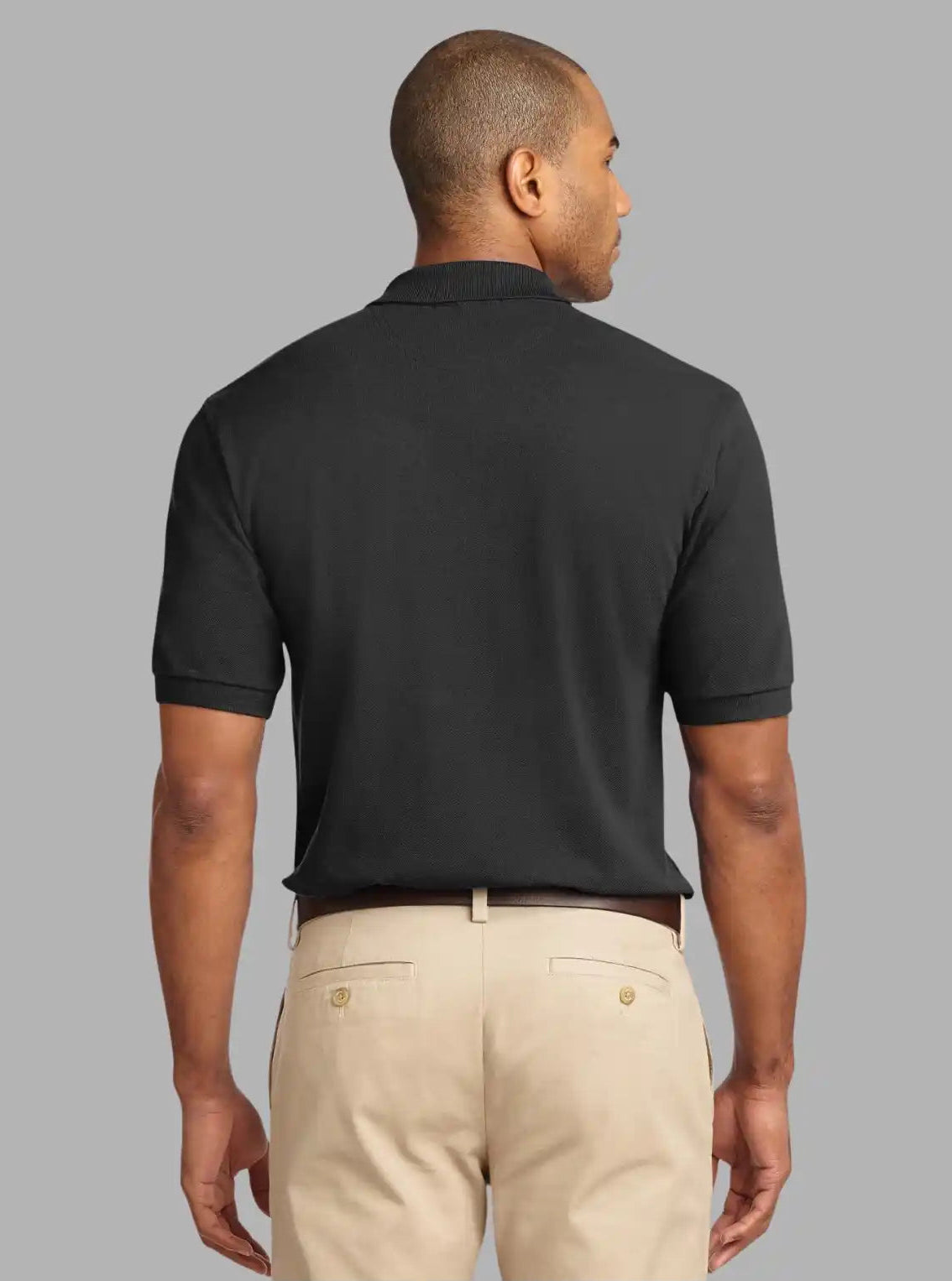 Men’s Black Pique Cotton Polo T-Shirt – Classic Casual Wear by Boer and Fitch