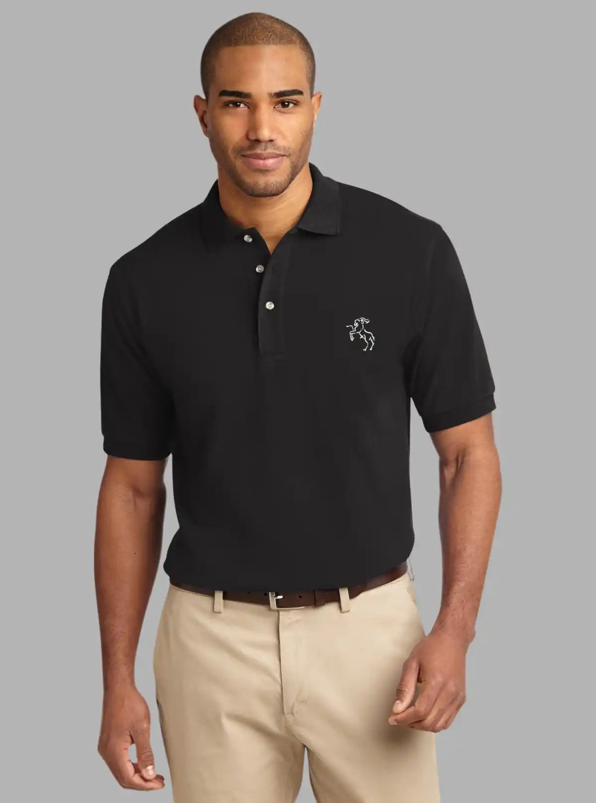 Men’s Black Pique Cotton Polo T-Shirt – Classic Casual Wear by Boer and Fitch