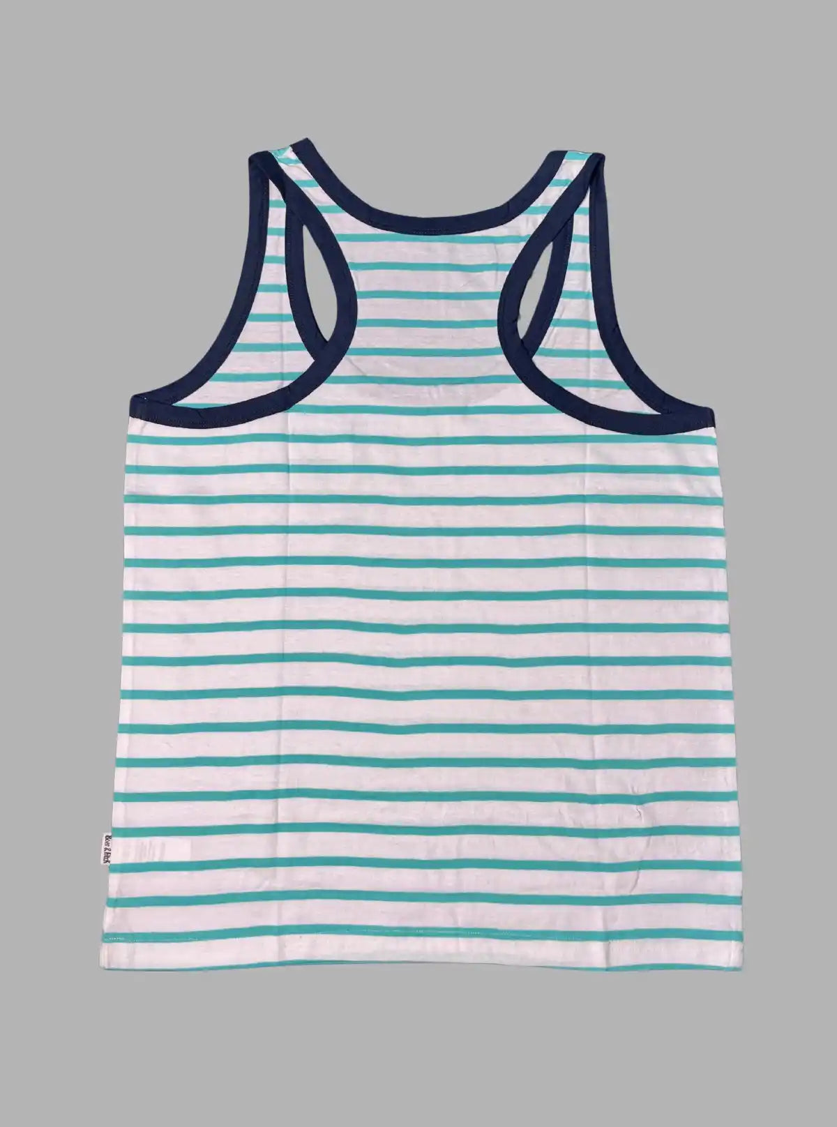 Men’s Light Blue Stripe Sleeveless T-Shirt – Comfortable & Stylish | Boer & Fitch