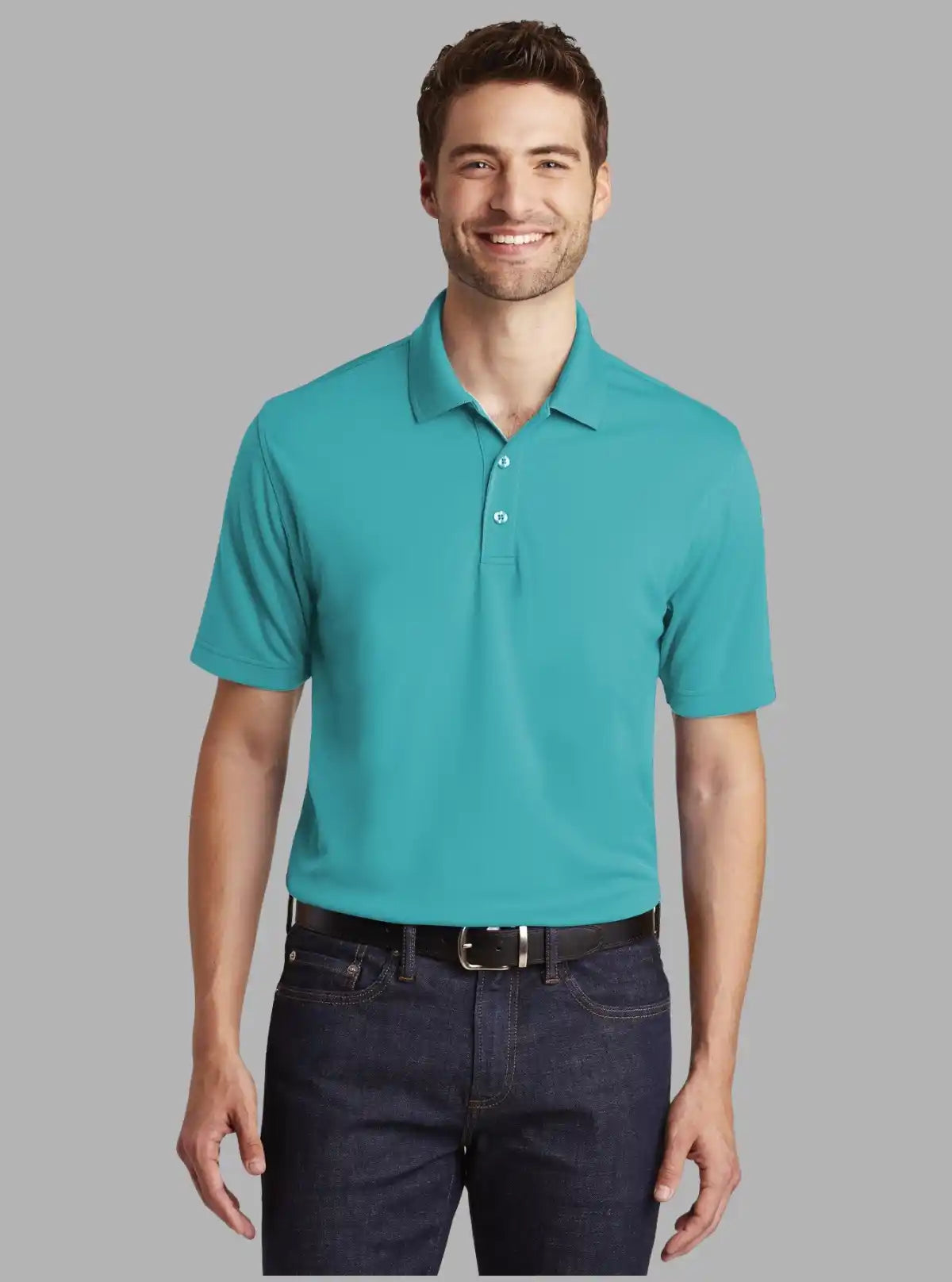 Men’s Blue Bay Polo T-Shirt with Collar & Cuff | 100% Cotton Piqué Knit | Boer & Fitch