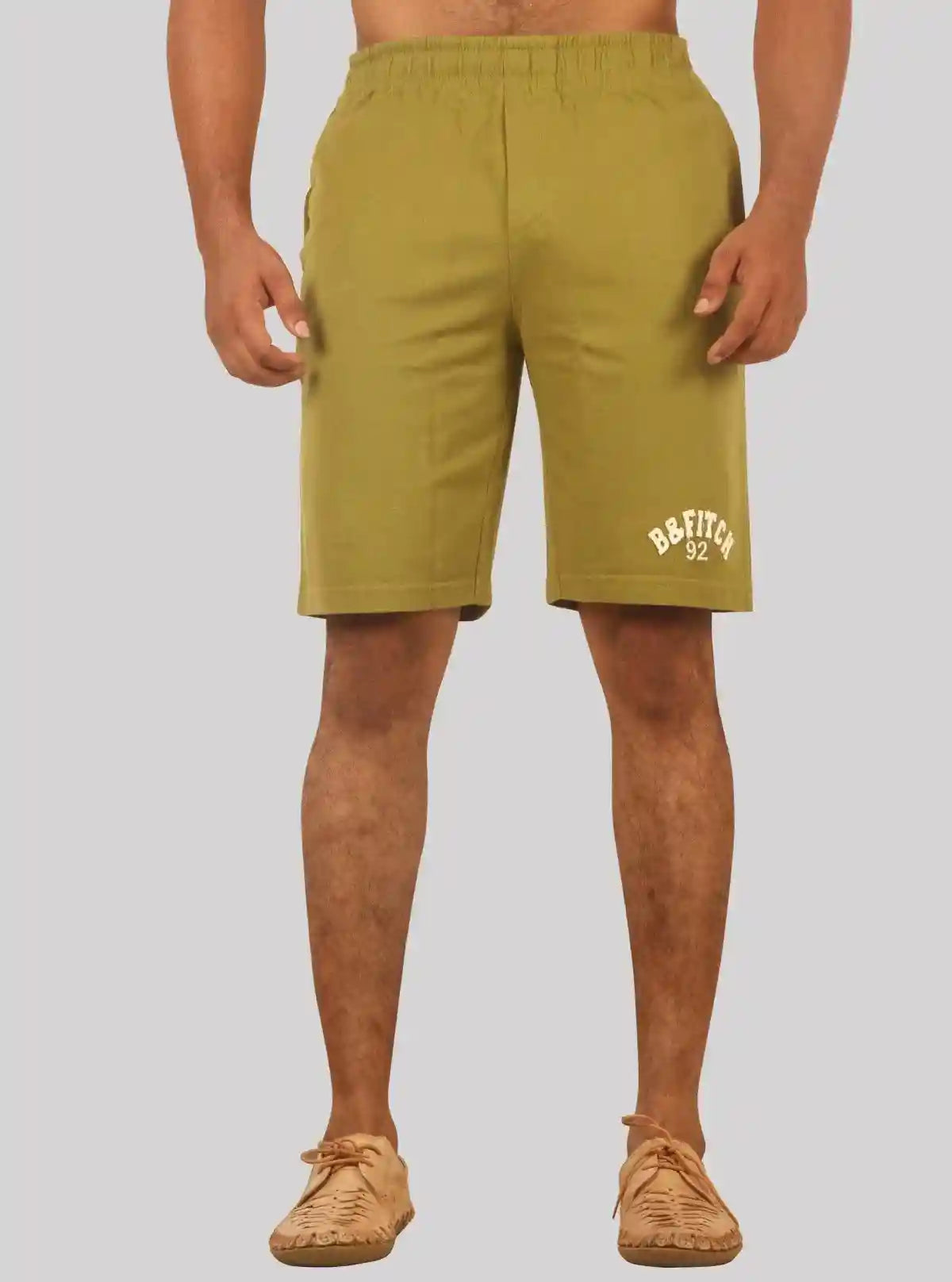 Boer and Fitch Men’s Olive Cotton Jersey Shorts – Comfortable Casual Wear | Buy Online at  Boer and Fitch