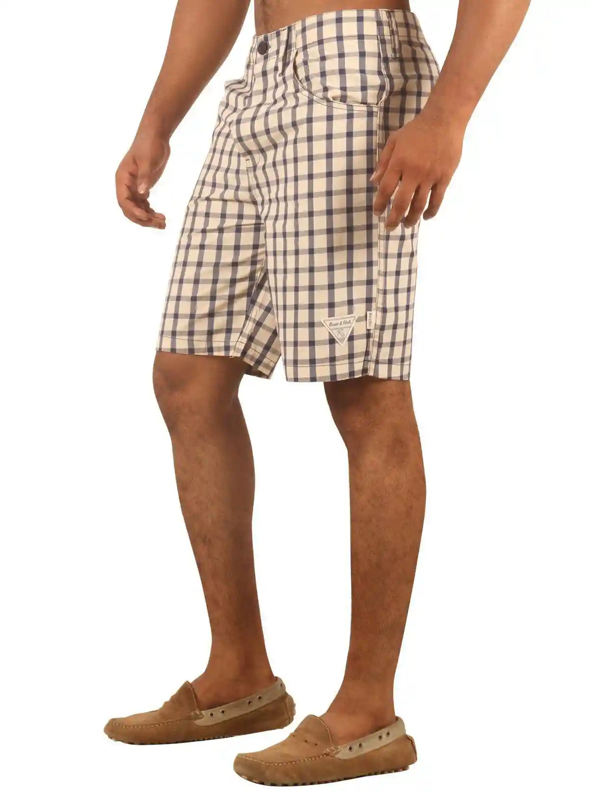 Boer and Fitch Men’s Sandal Broad Check Cotton Shorts – Casual Summer Wear | Buy Online at  Boer and Fitch
