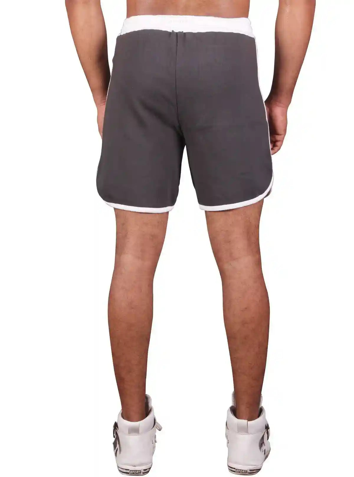 Boer and Fitch Men’s White Band Fleece Shorts – Comfortable Casual Wear | Buy Online at  Boer and Fitch