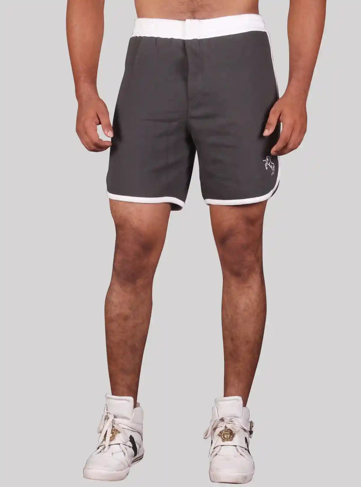 Boer and Fitch Men’s White Band Fleece Shorts – Comfortable Casual Wear | Buy Online at  Boer and Fitch