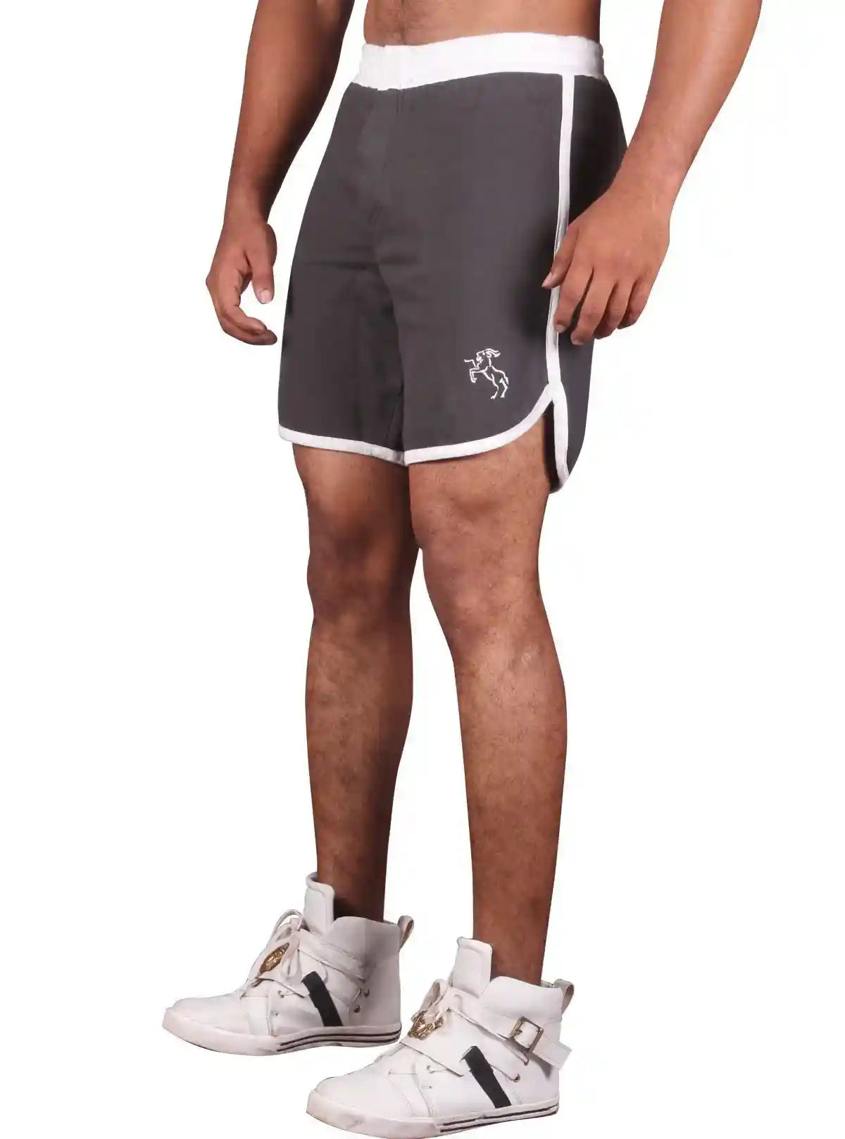 Boer and Fitch Men’s White Band Fleece Shorts – Comfortable Casual Wear | Buy Online at  Boer and Fitch