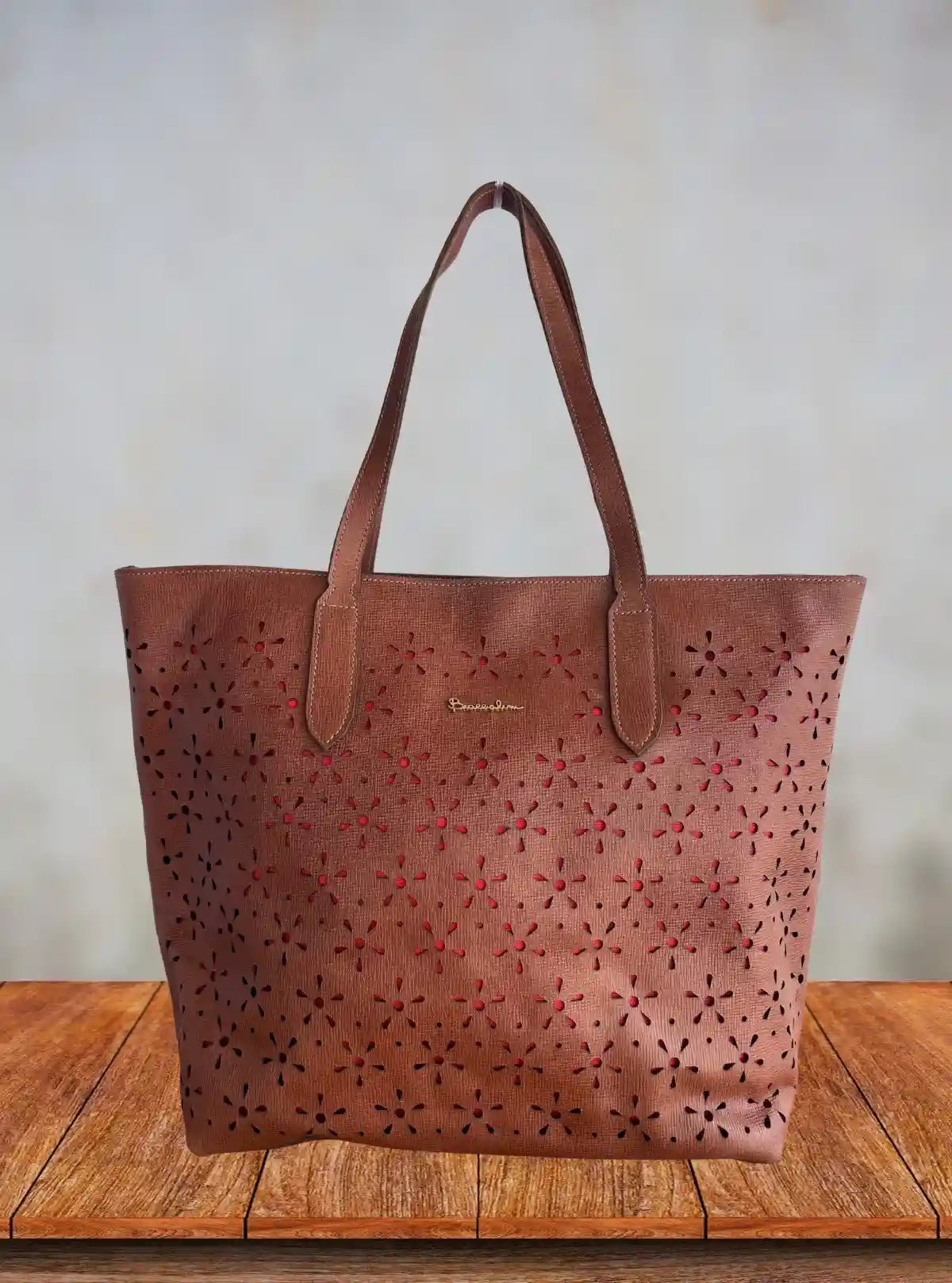 Brown Textured Leather Shopper Bag – Chic & Spacious Handbag for Women | Buy Online at  Boer and Fitch