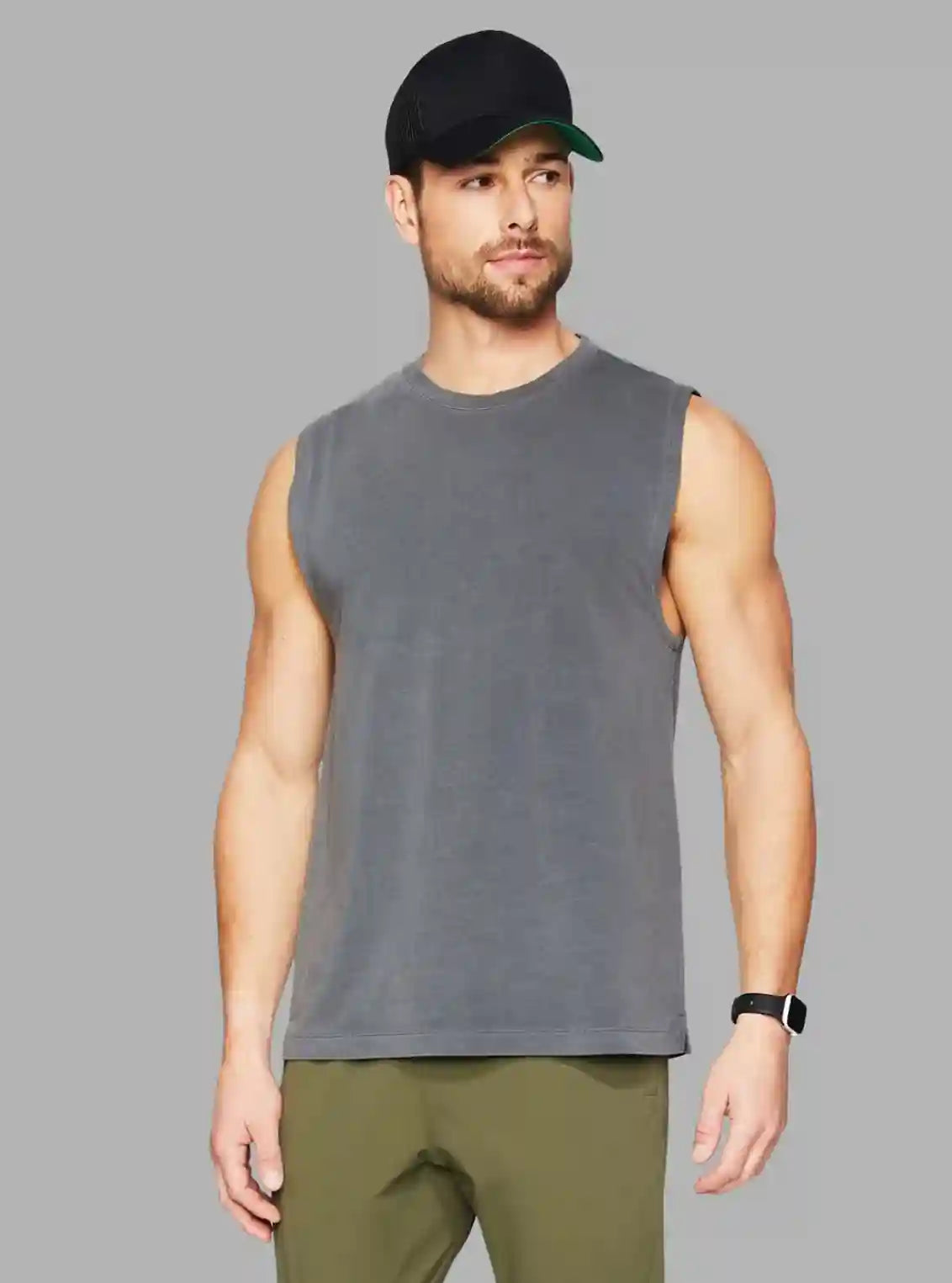 Men’s Muscle Tank Top 180 GSM Charcoal Melange | Boer and Fitch