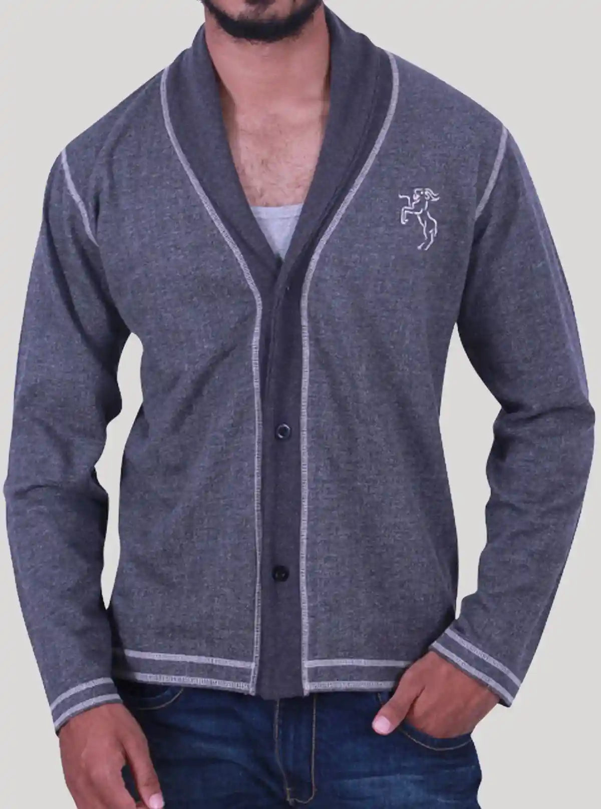 Charcoal Shawl Collar Cardigan Set – Boer and Fitch | Buy Online at  Boer and Fitch