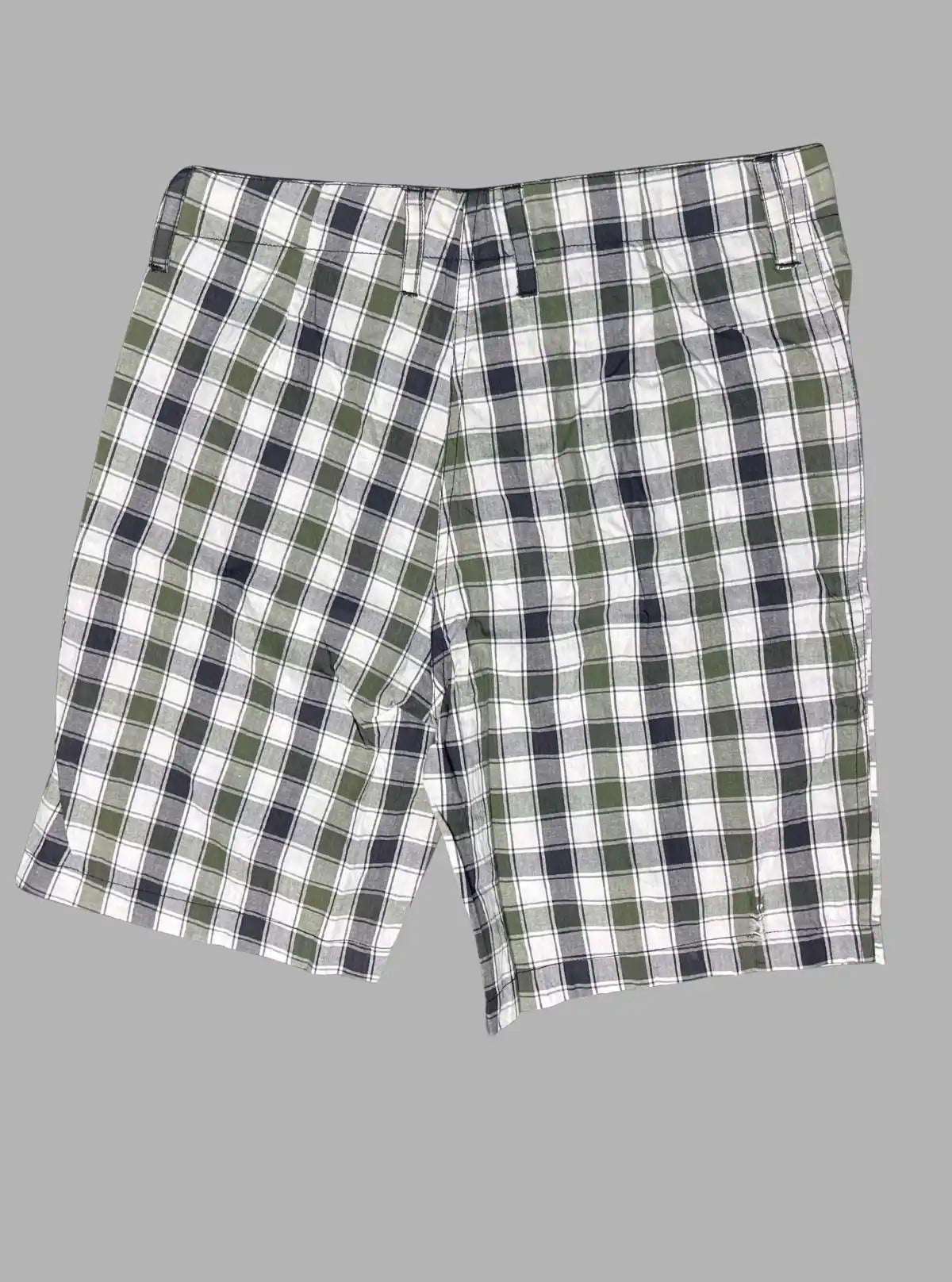 Men’s Green Checked Cotton Shorts – Trendy Casual Wear by Boer and Fitch