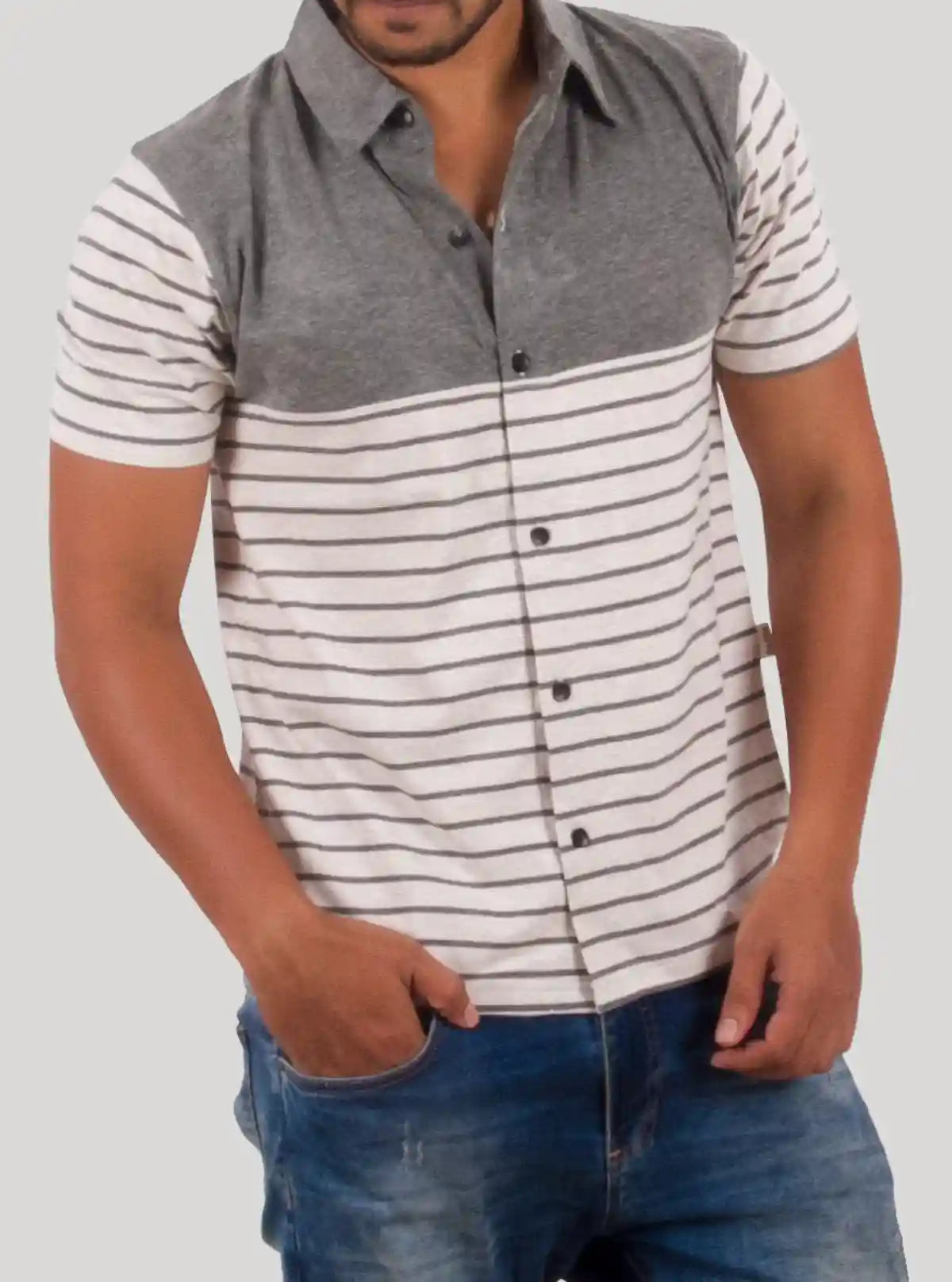 Dark Melange Striped Polo T-Shirt for Men – Casual Cotton Tee by Boer and Fitch | Buy Online at  Boer and Fitch