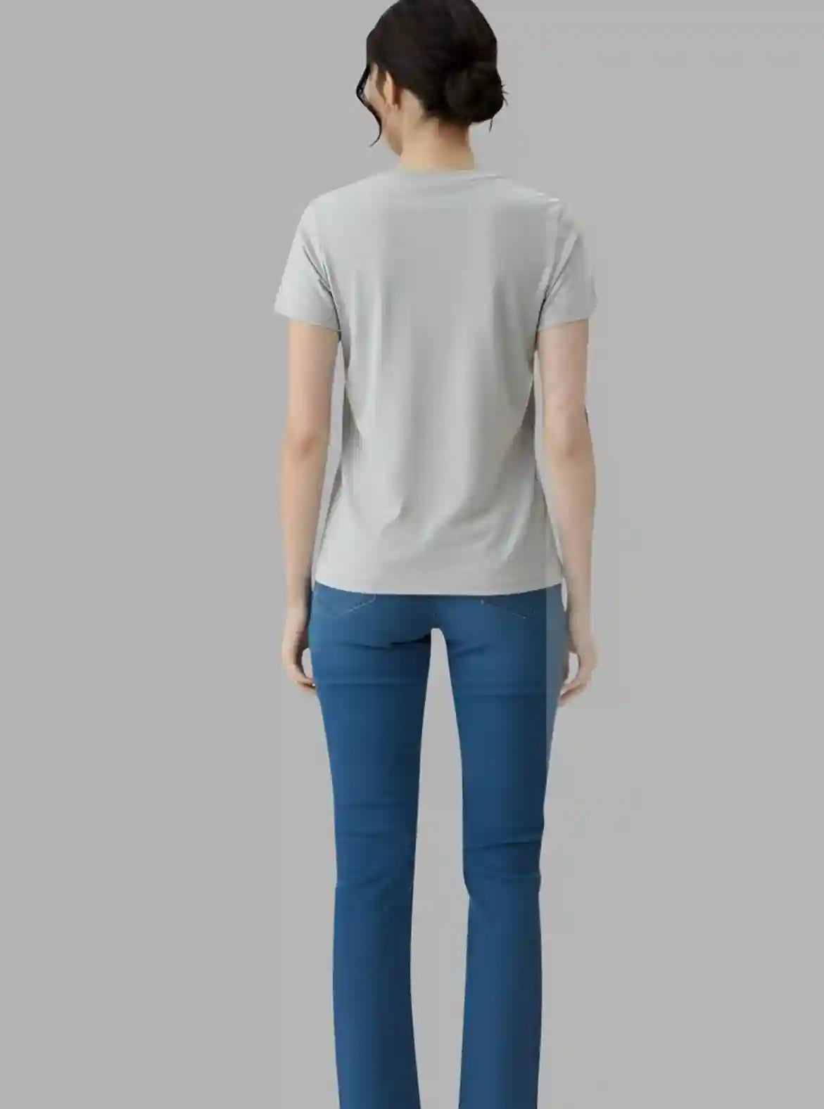 Women’s Grey Melange Live Love Cotton T-Shirt – Soft & Stylish | Boer & Fitch