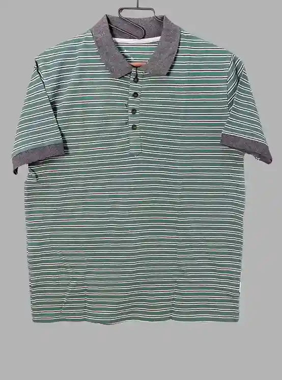Dark Green Solid Stripe Polo T-Shirt for Men – Boer and Fitch