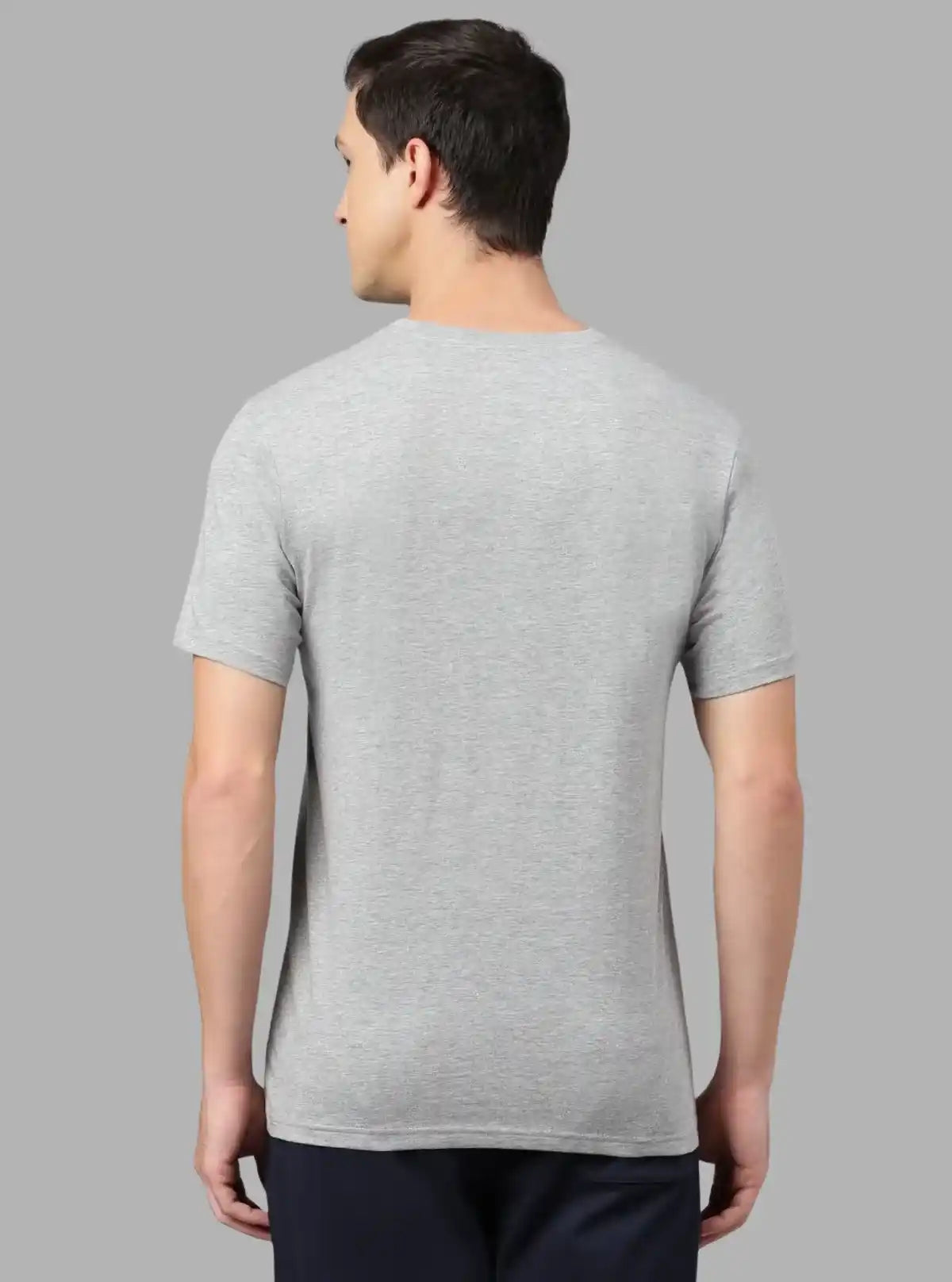 Men’s Dark Melange Printed T-Shirt – Modern Comfort & Graphic Style
