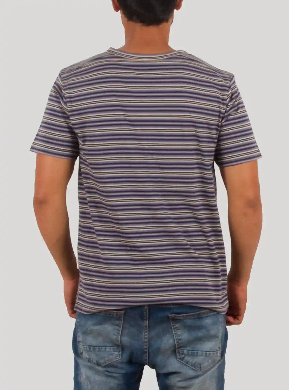 Grey Stripe Split Neck T-Shirt for Men – Casual Cotton Tee by Boer and Fitch | Buy Online at  Boer and Fitch