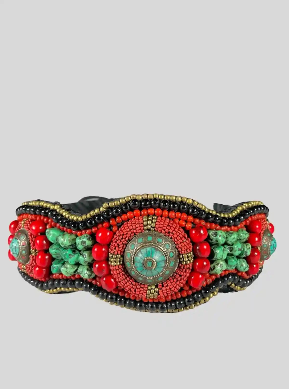 Handmade Red Waist Belt with Himalayan Beads | Boer & Fitch from Boer and Fitch | Buy Online at gep32c-qs.myshopify.com
