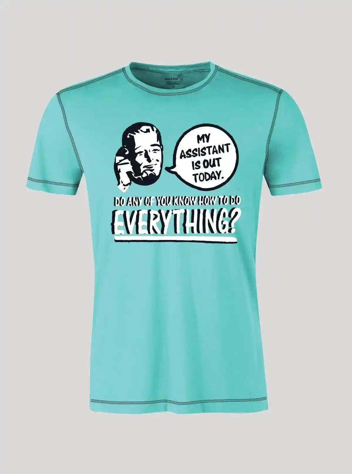 Light Blue Graphic Print T-Shirt for Men – Casual Wear by Boer and Fitch | Buy Online at  Boer and Fitch