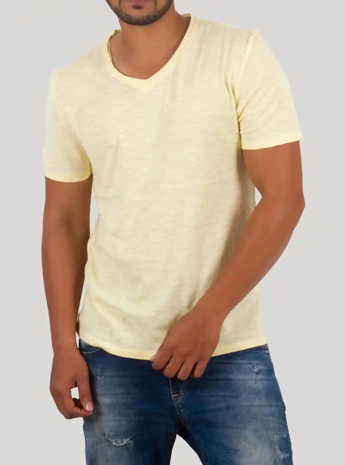 Light Yellow Men's Slub Jersey T-Shirt – Boer and Fitch | Buy Online at  Boer and Fitch