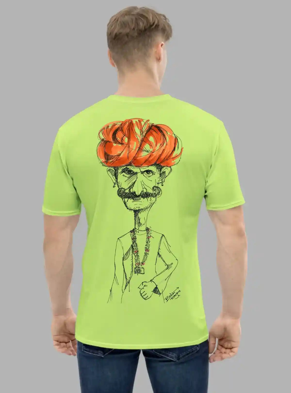Men’s Lime Green Printed Round Neck T-Shirt – Vibrant Casualwear by Boer and Fitch