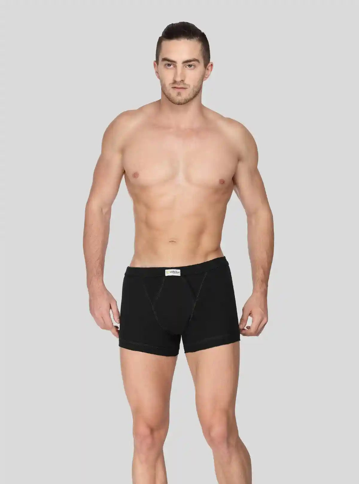 Men’s Black Inner Banded Trunk – Premium Cotton Support & Sleek Style | Buy Online at  Boer and Fitch