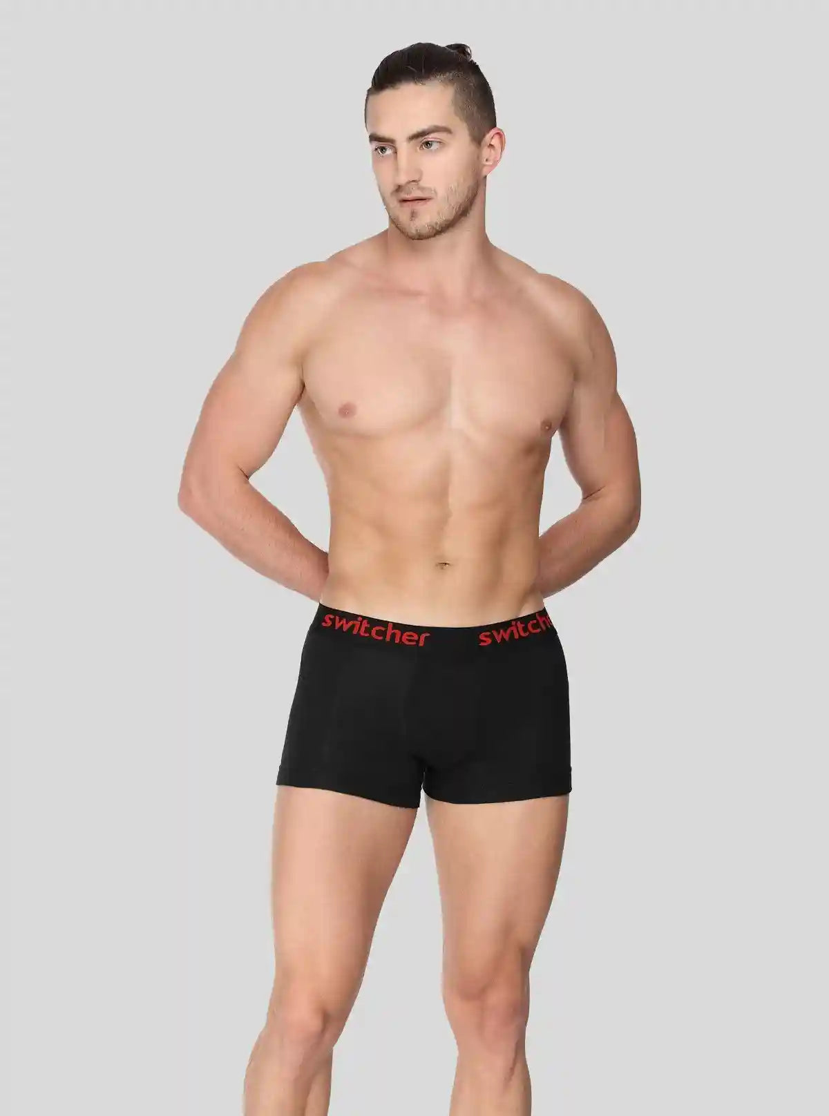 Men’s Black Modern Banded Trunks – Stretch Cotton Comfort Fit | Buy Online at  Boer and Fitch
