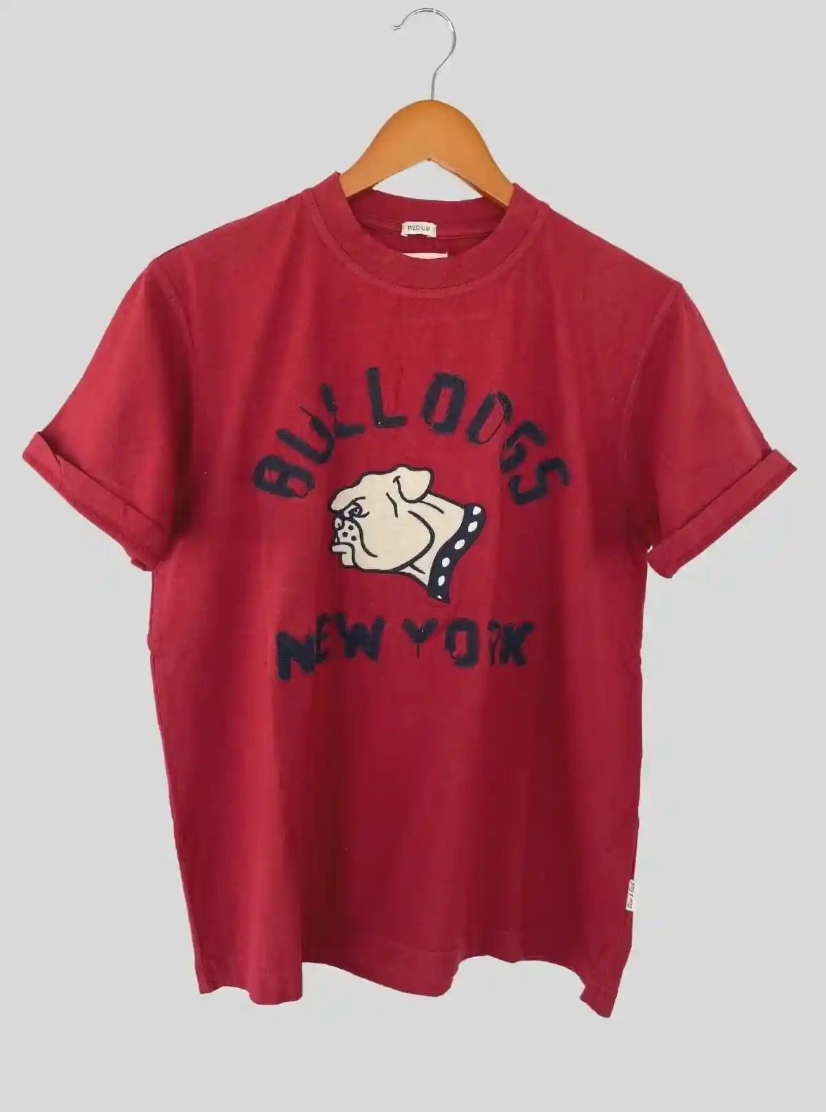 Men’s Burgundy Bulldog Embroidery Crew Neck T-Shirt | 100% Cotton Short Sleeve by Boer and Fitch | Buy Online at gep32c-qs.myshopify.com