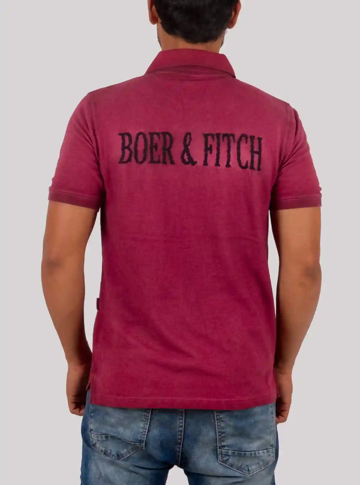 Men’s Burgundy Garment Dyed Polo T-Shirt – Premium Cotton | Boer & Fitch | Buy Online at  Boer and Fitch