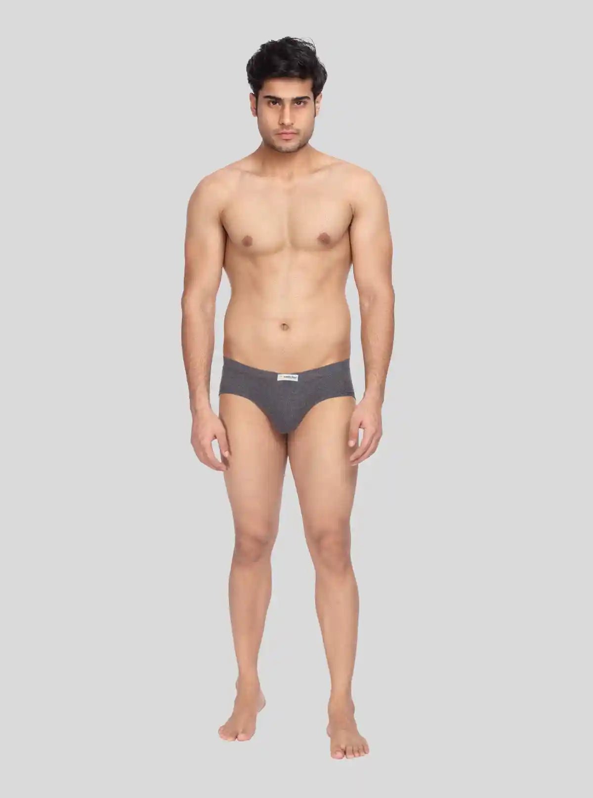 Men’s Charcoal Melange Classic Fit Brief – Everyday Comfort in Premium Cotton | Buy Online at  Boer and Fitch