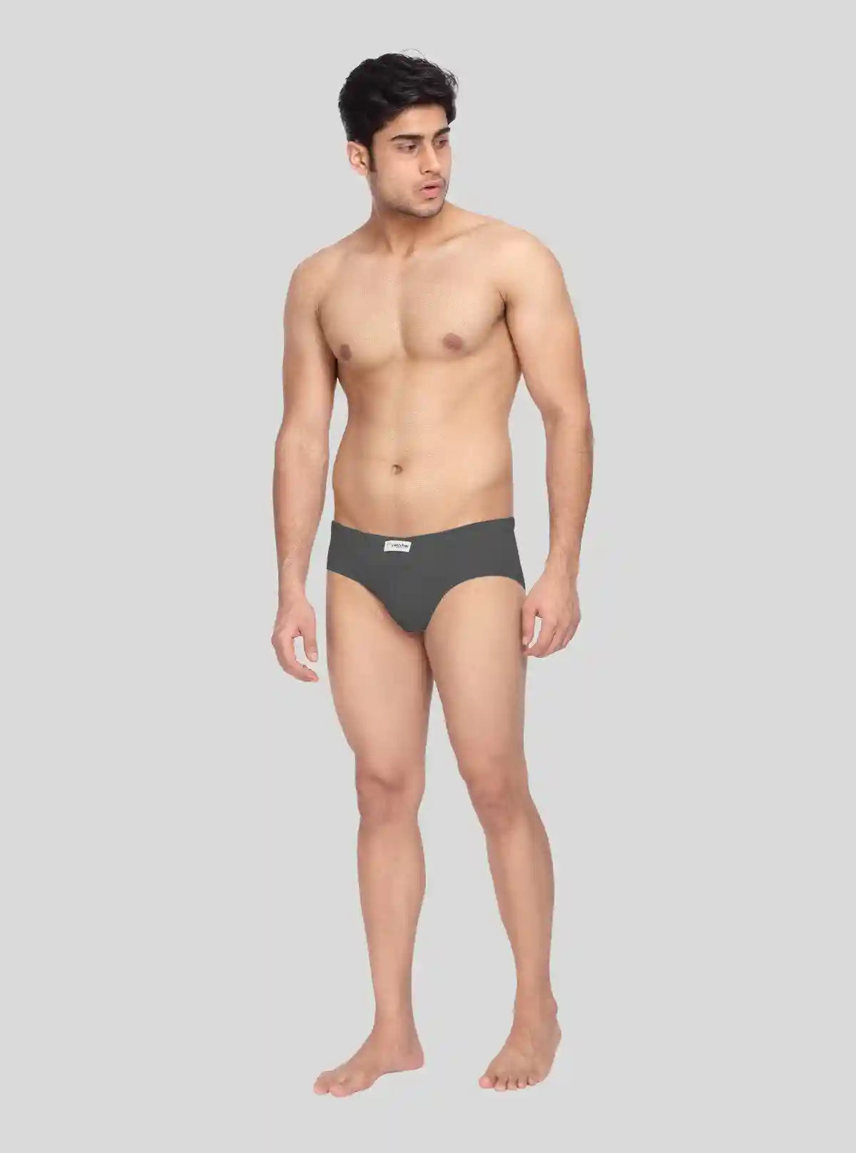 Men's Charcoal Melange Classic Fit Briefs – Pack of 2 | Buy Online at  Boer and Fitch