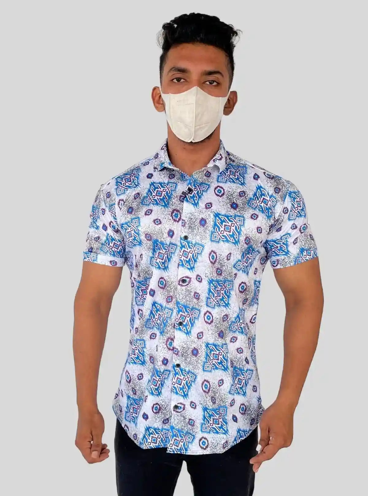 Men's Elegant Textured Printed Poly Shirt – Refined & Modern by Boer and Fitch from Boer and Fitch | Buy Online at gep32c-qs.myshopify.com