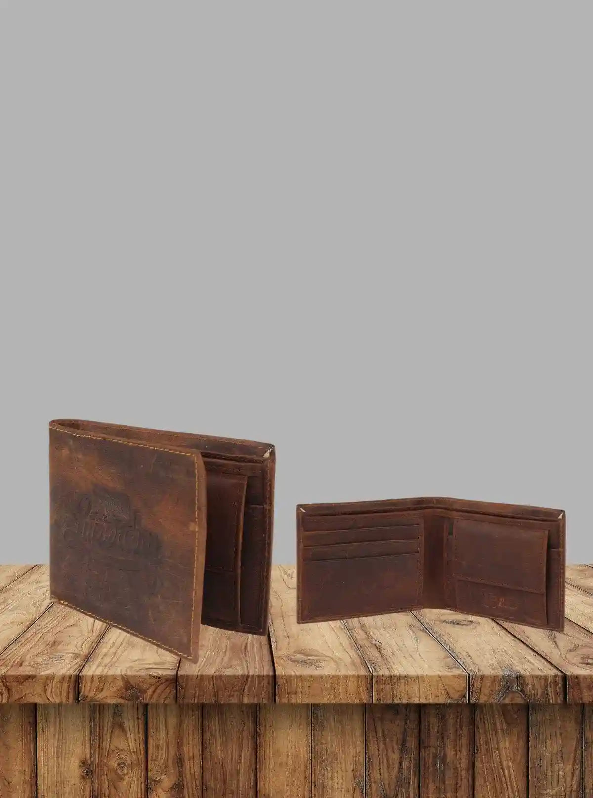 Men’s Faded Brown Leather Wallet by Boer and Fitch – Stylish & Durable | Buy Online at  Boer and Fitch