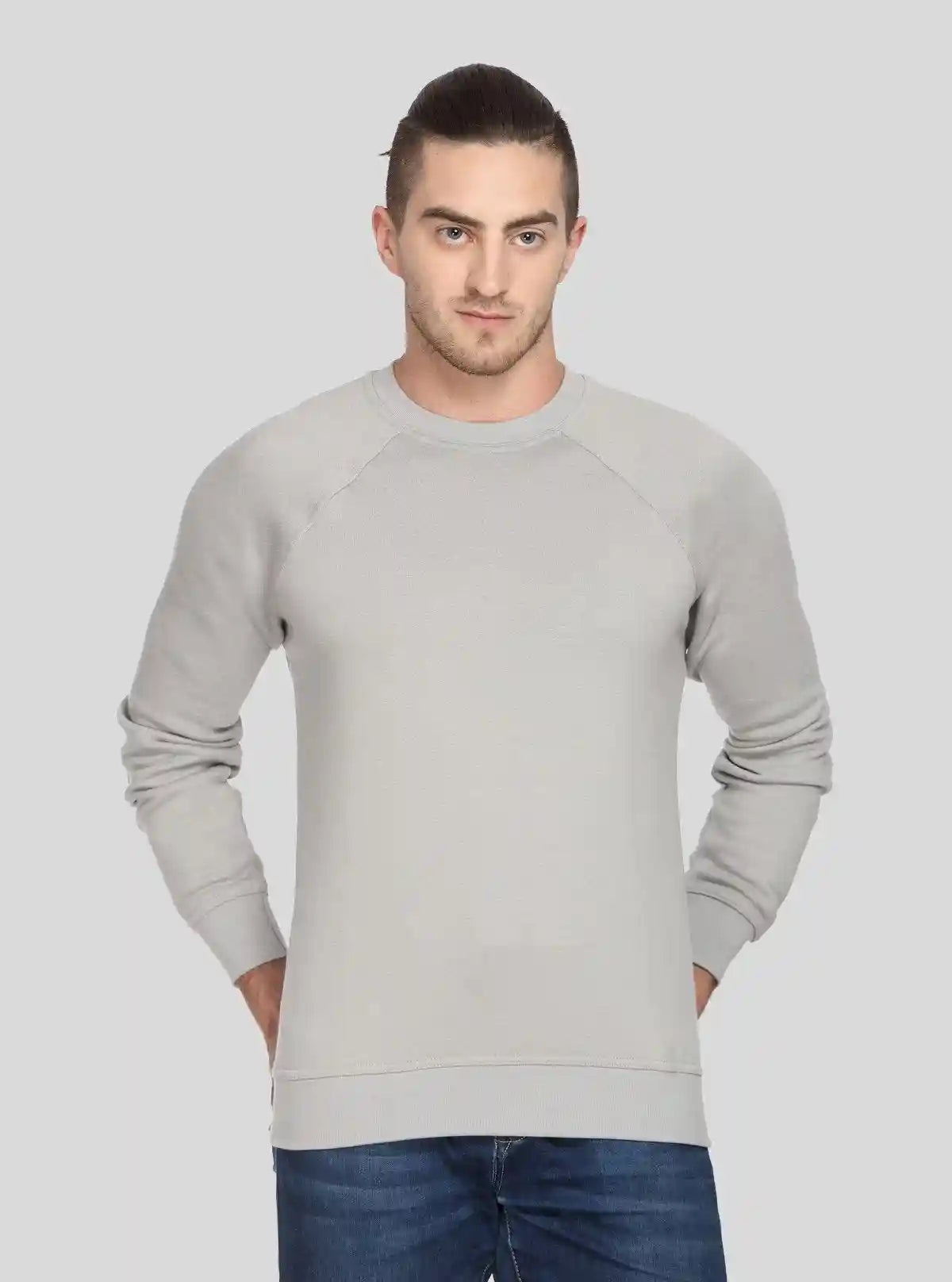 Men’s Grey Fleece Sweatshirt – Classic Style with All-Day Warmth | Buy Online at  Boer and Fitch
